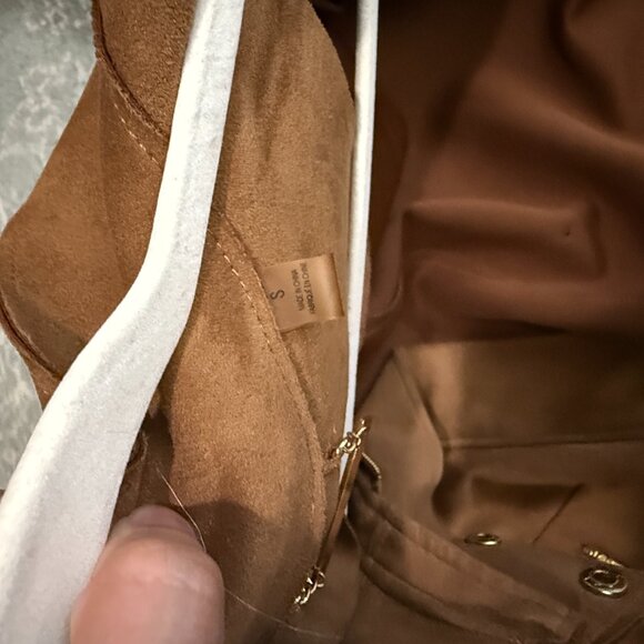 T Tahari faux suede jacket coat Sz S USA - Picture 12 of 12